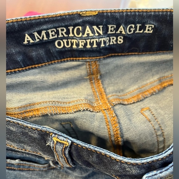American Eagle Outfitters Women's Blue Distressed jeggings size 2 - Picture 5 of 5